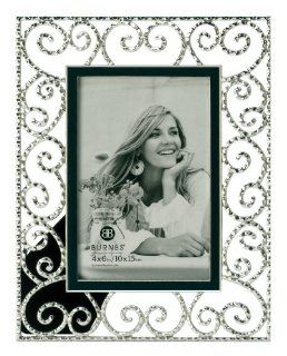 Burnes of Boston 544646 Olivia Silver Hammered Picture Frame, 4 Inch by 6 Inch   Single Frames