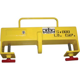 M&W Forklift Beam Attachment — 5000Lb. Capacity, Model# 11619  Forklift Lift Beams