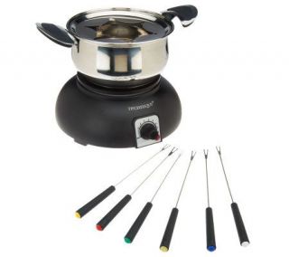 Technique 1.5 qt. Stainless Steel Fondue Set with 6 Forks —