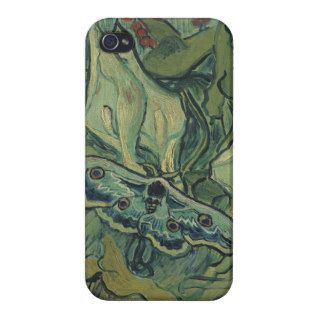 Van Gogh, Green Peacock Moth or Emperor Moth Case For iPhone 4