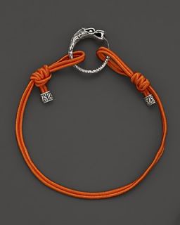 John Hardy Naga Sterling Silver Dragon Station Cord Bracelet, Orange's