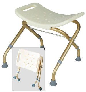 Bath Bench   Aluminum blow molded folding bath seat without back rest, adjustable legs and height adjustment from 14 1/2"   15 1/2". Folds for easy transport. 