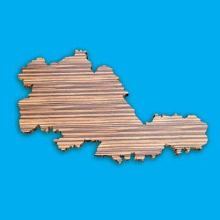 west midlands county shaped chopping board by county choppers