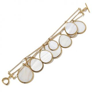 Dalia Jewelry Collection Mother of Pearl 3 Row 7 1/2" Bracelet