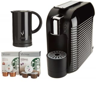 Starbucks 583 Verismo Coffee & Espresso Maker w/Frother &Pods —