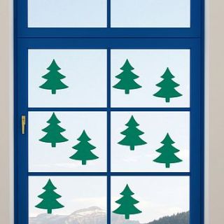 christmas tree window cling stickers by mirrorin