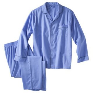 Hanes® Premium Mens Woven Pajama Set   Blue