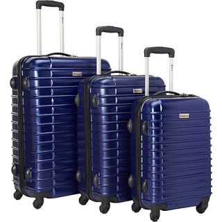 McBrine Luggage Light Weight Polycarbonate 3 Pc Luggage Set On Swivel Wheels