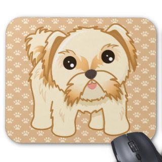 Kawaii Cute Shih Tzu Puppy Dog Cartoon Animal Mouse Pad