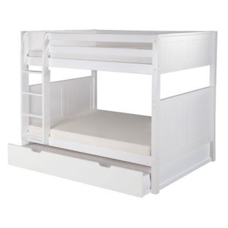 Full over Full Bunk Bed with Trundle and Panel Headboard