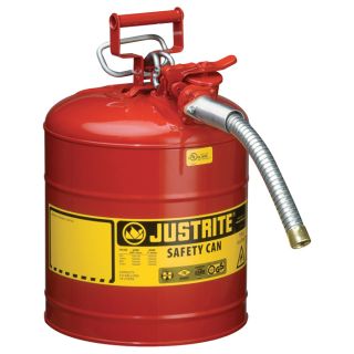 Justrite AccuFlow Type II Safety Fuel Can — 5-Gallon, Red, Model# 7250130  Fuel Cans