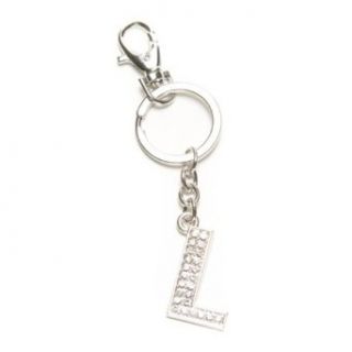 Crystal Letter L Keychain Clothing