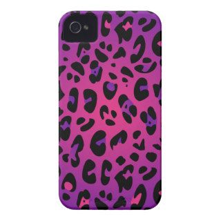 Pink Purple and Black Leopard Print Spots iPhone 4 Case Mate Cases