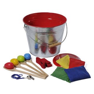 'bucket of fun' old fashioned games kit by whisk hampers