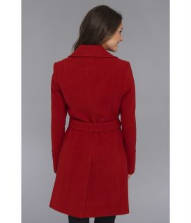 Larry Levine Wool Coat Red, Women
