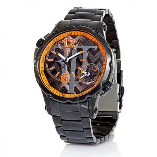 Timepieces by Randy Jackson Men's Black and Orange Bracelet Watch