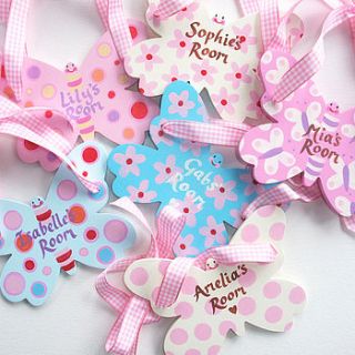 girl's personalised door hanger keepsake by moobaacluck