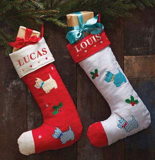 mabel westie dog christmas stocking by retreat home