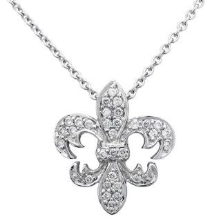 Fleur De Lis Diamond Necklace Jewelry