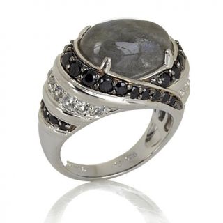 Victoria Wieck Labradorite and Gemstone Sterling Silver Dome Ring