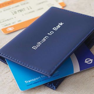 personalised travel card holder by noble macmillan