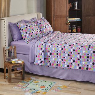 Dot 8 piece Full size Bed in a Bag with Sheet Set Kids' Bed in a Bags