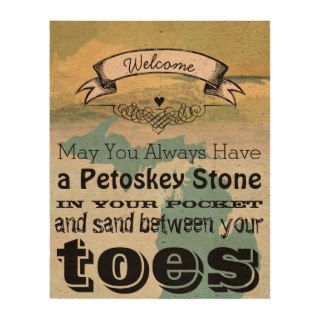 May You Have Petoskey Stone In Pocket Sand Between Cork Paper Prints