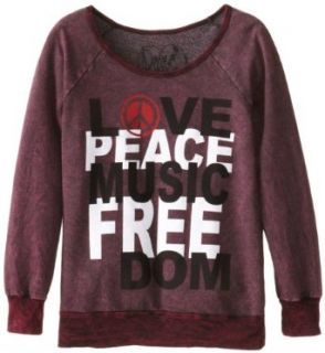 Dirtee Hollywood Girls 7 16 Love Peace Music Pullover Clothing