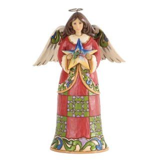 Jim Shore for Enesco Heartwood Creek Angel with Nativity Star Figurine, 7.25 Inch   Collectible Figurines