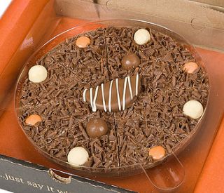 ultimately orange chocolate pizza by the gourmet chocolate pizza co.
