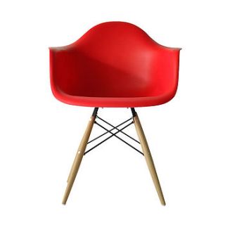 chair, eames style wood base chair by ciel