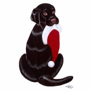 Chocolate Labrador Christmas Ornament Photo Cutout