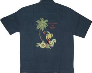 Polly Knows Best Men's Embroidered Silk Herringbone Woven Shirt at  Mens Clothing store