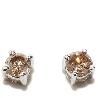 Colleen Lopez .24ct Champagne Diamond Sterling Silver "Champagne Toast" Stud Ea