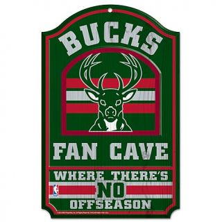 NBA 11" x 17" Fan Cave Sign   Milwaukee Bucks