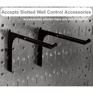Wall Control Industrial Metal Pegboard — Black, Three 16in. x 32in. Panels, Model# 35-P-35-P-3248BK  Pegboards