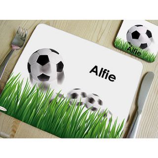 personalised children's placemat and coaster set by picture proud ltd