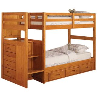 Discovery World Furniture Weston Twin Over Twin Staircase Bunk Bed