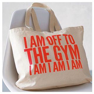 'off to the gym' bag by hey holla