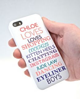 personalised typographic phone or ipad cover by the letteroom