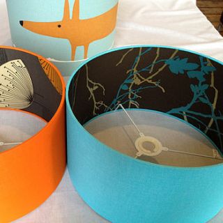 coppice silhouette lampshade in aqua by love frankie