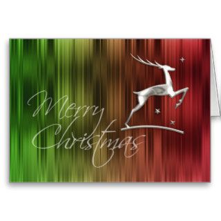 Red  Green Stripe Christmas Card