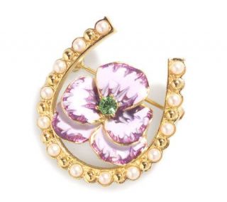 Joan Rivers Victorian Style Lucky Pansy Pin —