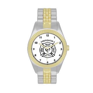 Firefighters Wife Maltese Heart Wrist Watches