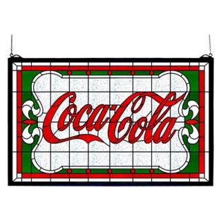Victorian Tiffany Coca Cola Nouveau Stained Glass Window