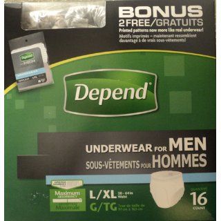 Depend for Men Underwear, Large/Extra Large, Maximum Absorbency, 16 ea Health & Personal Care