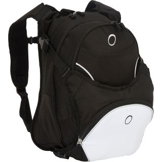 Obersee Munich School Backpack With Detachable Lunch Cooler   Black / White