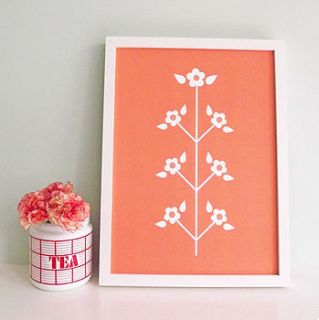 sprig   red print by clare nicolson