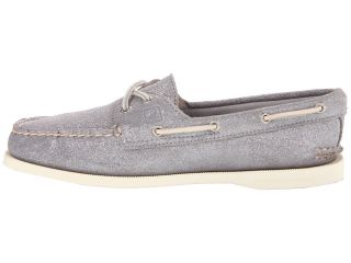 Sperry Top Sider A/O 2 Eye Silver Sparkle Suede