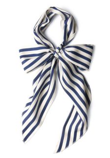 Bow to Stern Scarf in Navy Stripes  Mod Retro Vintage Scarves